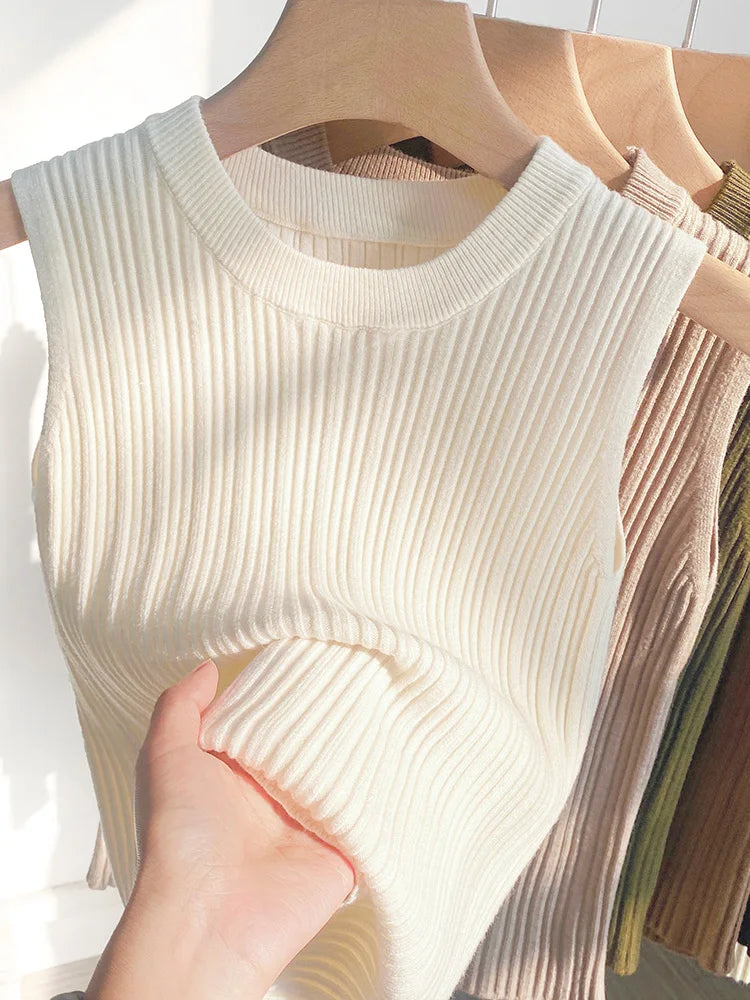 Sleeveless Knitted Top