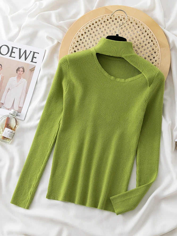 Long Sleeve Cut-Out Sweater