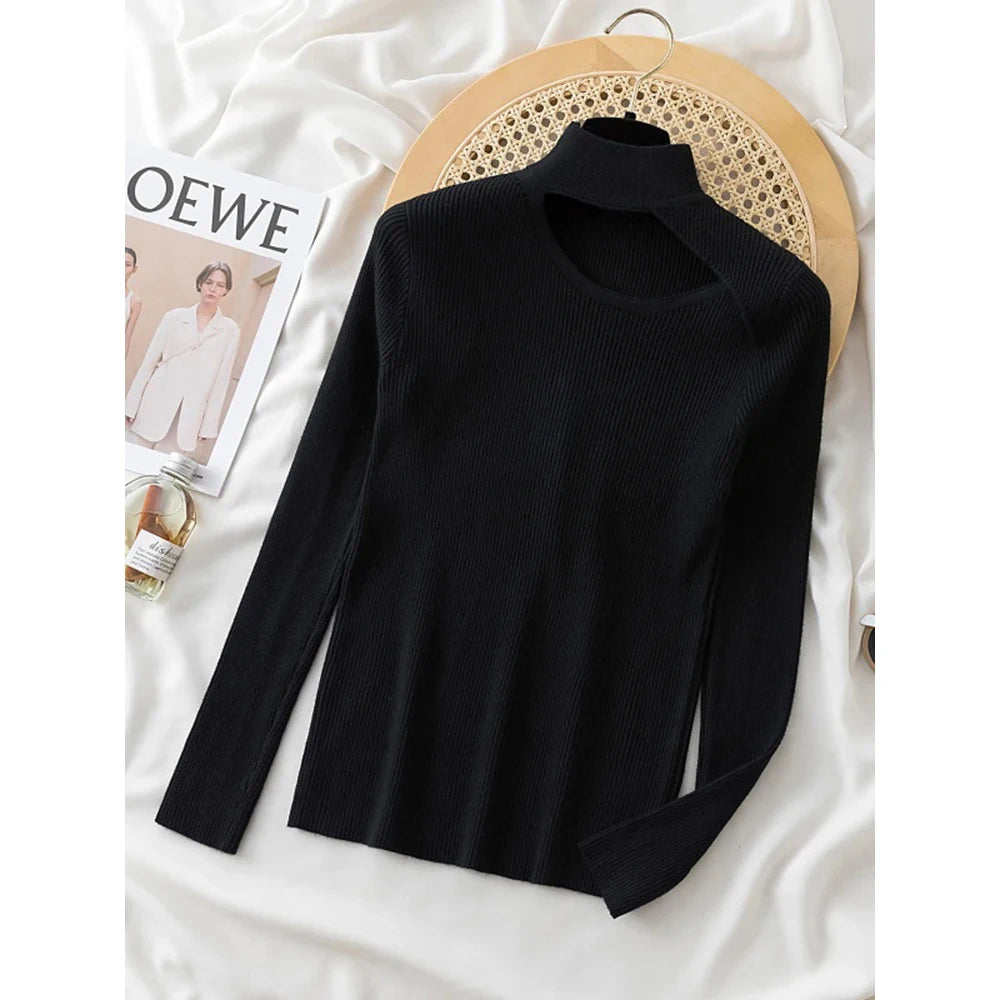 Long Sleeve Cut-Out Sweater